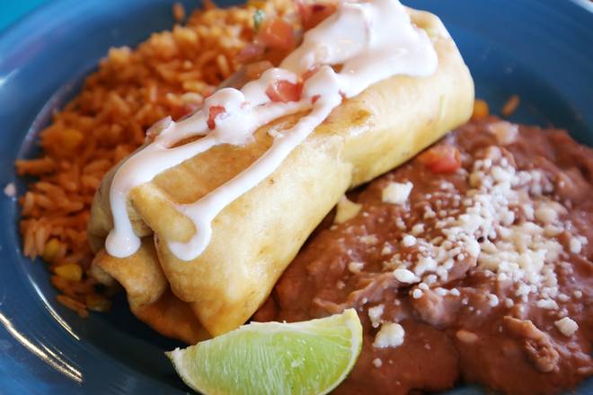 Order Chimichanga food online from Que Pasa Cantina store, Rapid City on bringmethat.com