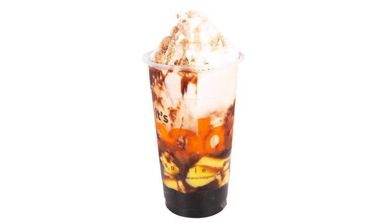 Order #6 Frosty Milk with Chocolate, Pudding & Honey Bob food online from Boba Time store, Glendale on bringmethat.com