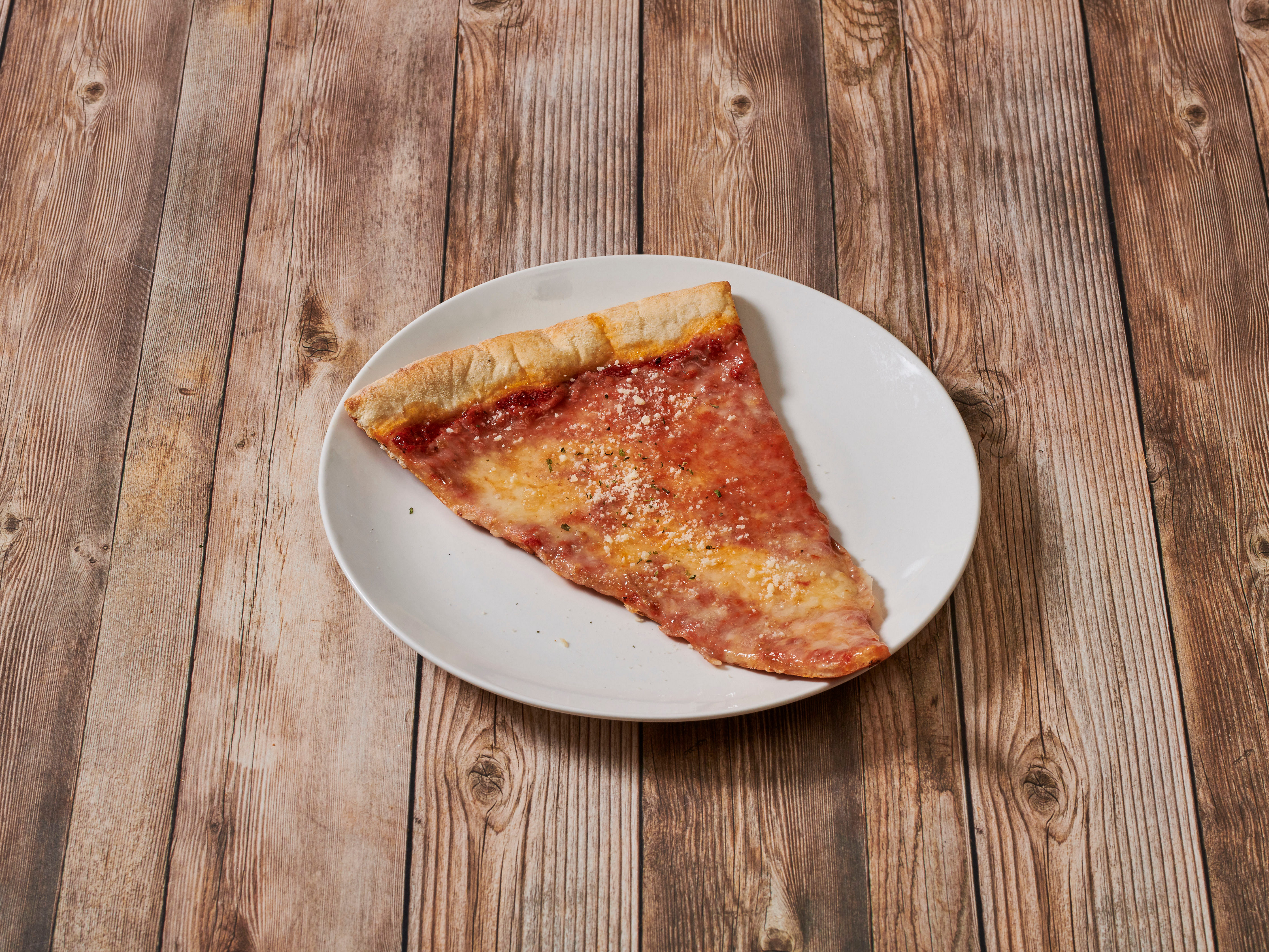 Order Regular Cheese Pizza Slice food online from Dominic's Pizza store, Lawrence Township on bringmethat.com