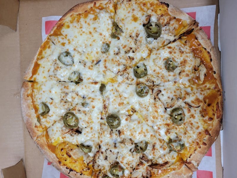 Order The Dirty Bird Pizza - Personal 8" food online from Pete's Za store, Grand Forks on bringmethat.com