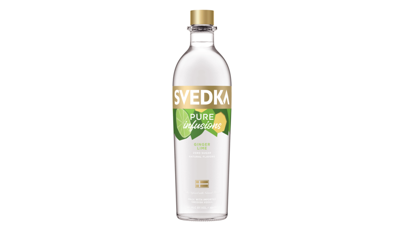 Order SVEDKA Pure Infusions Ginger Lime Flavored Vodka 750ml Bottle food online from Liquor Palace store, Burbank on bringmethat.com