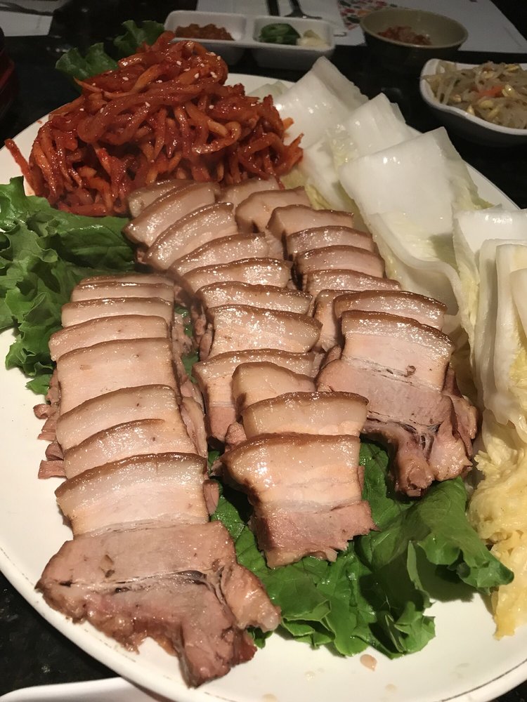 Order Boiled Pork wraps Bo-ssam food online from Seoul Cham Soot Bbq store, La Canada Flintridge on bringmethat.com