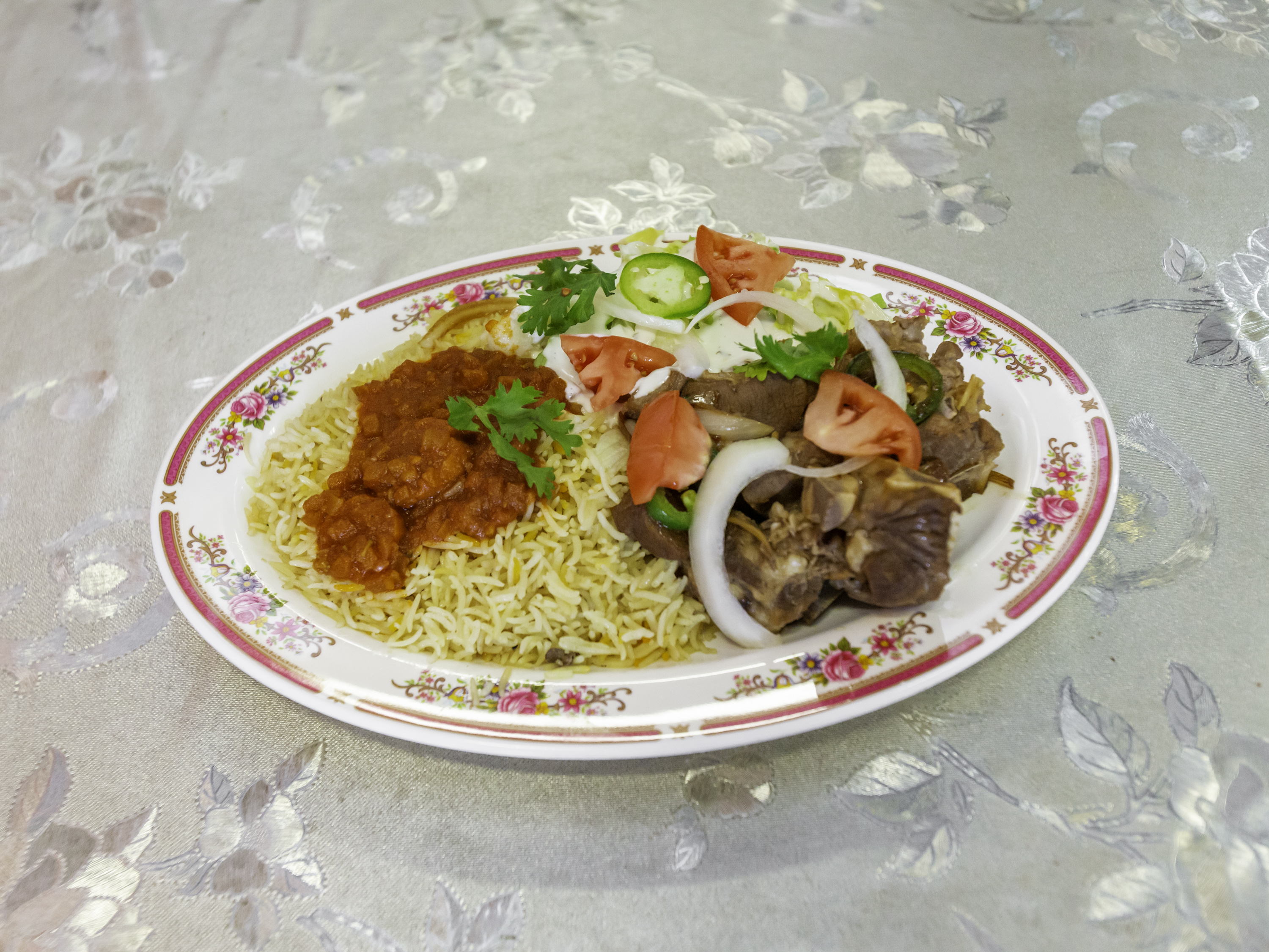 Order Rice with Lamb Plate food online from International Cafe store, Omaha on bringmethat.com
