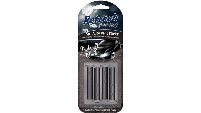 Order Refresh Midnight Black Auto Vent Stick 4 Sticks food online from Route 7 Food Mart store, Norwalk on bringmethat.com