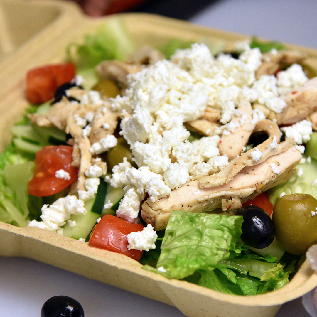Order Greek Salad Combo food online from Hazelwoods On The Bay store, San Diego on bringmethat.com