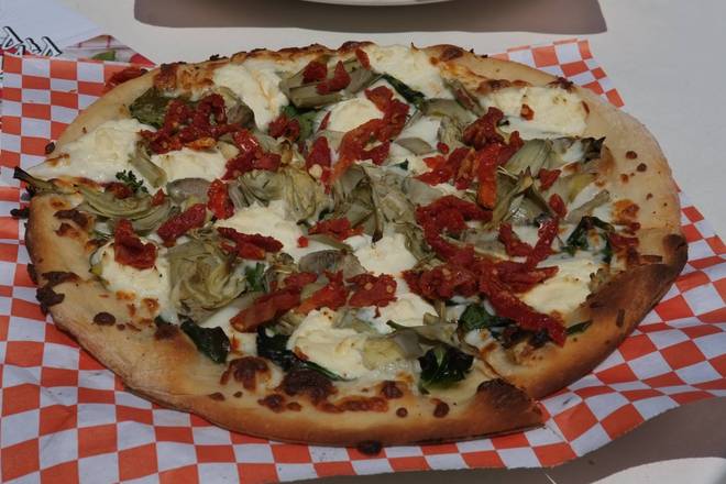 Order 12" Spinach Artichoke Pizza food online from Pizza Pronto store, San Diego on bringmethat.com