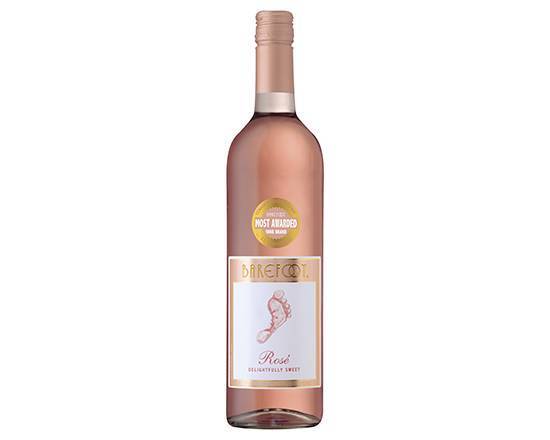 Order Barefoot Cellars Rose Wine, 750mL rose wine (10.5% ABV) food online from Signal Liquor store, Signal Hill on bringmethat.com