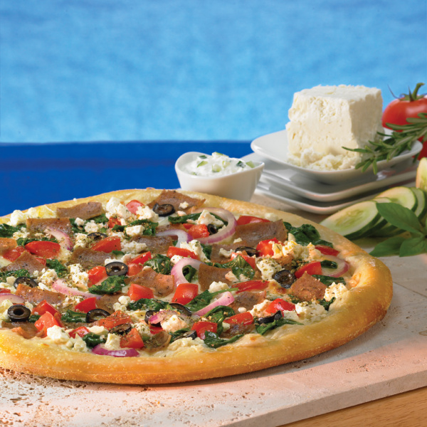 Order Greek Pizza food online from Pizza Boli's store, Reston on bringmethat.com