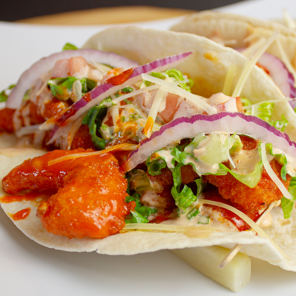 Order Shrimp Taco food online from Wings Empire store, San Diego on bringmethat.com