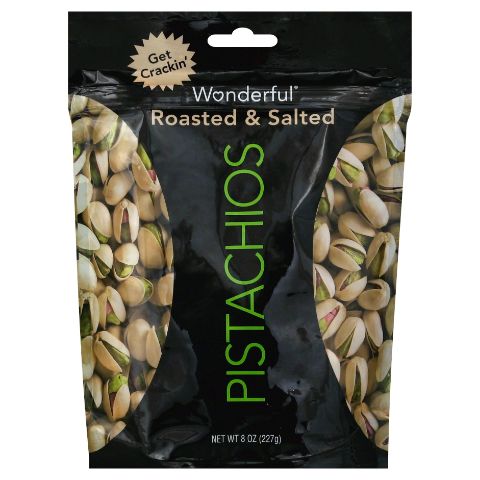 Order Wonderful Pistachios Roasted Salt 8oz food online from 7-Eleven store, West Bloomfield Township on bringmethat.com