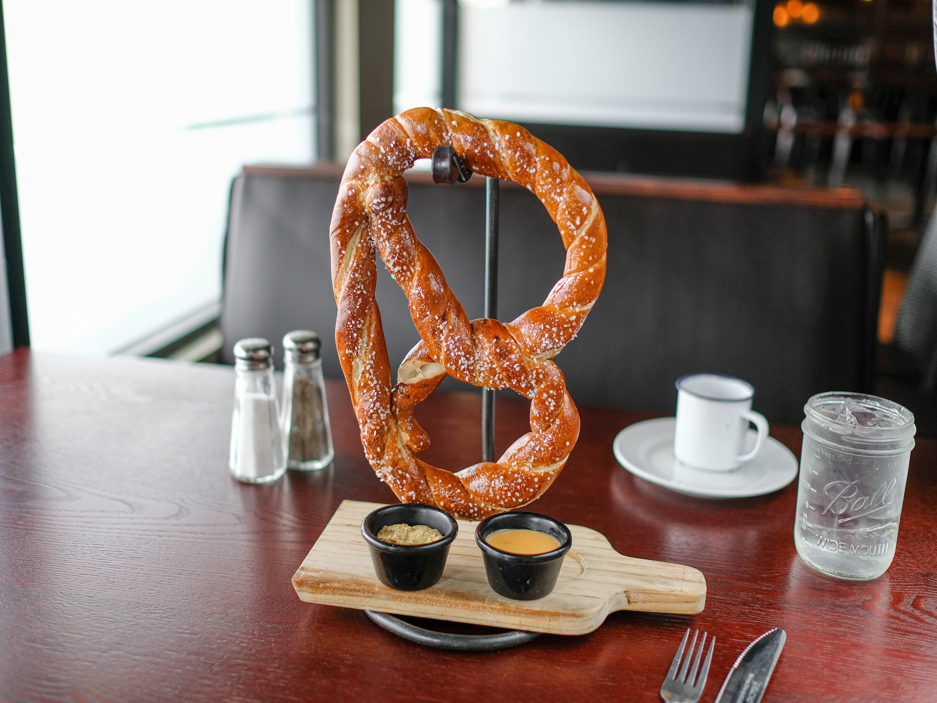 Order Giant Bavarian Pretzel food online from Fifty9fifty Local Eatery store, San Diego on bringmethat.com