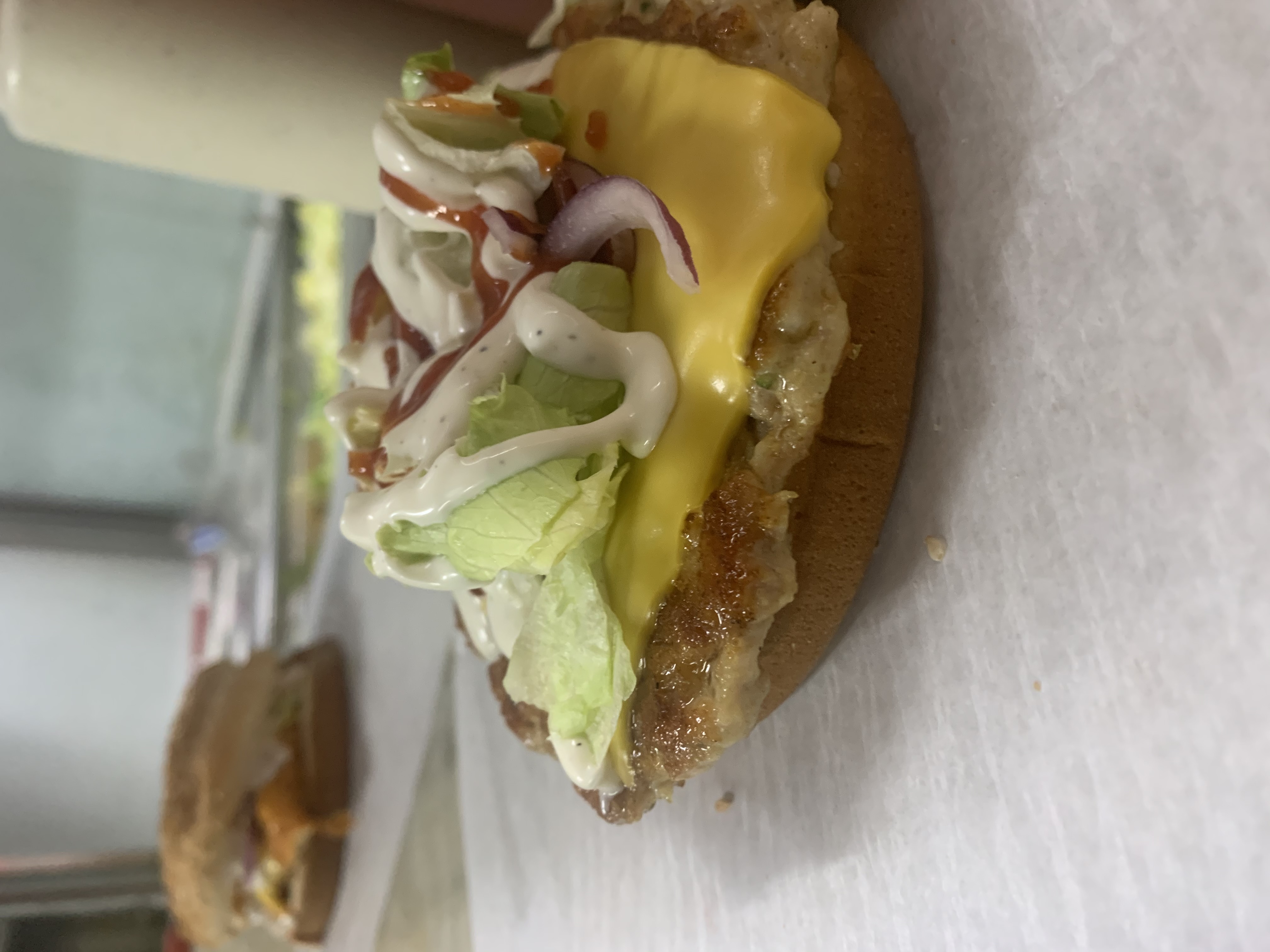 Order Famous Spicy Chicken Burger food online from Gyro Spot store, Hicksville on bringmethat.com