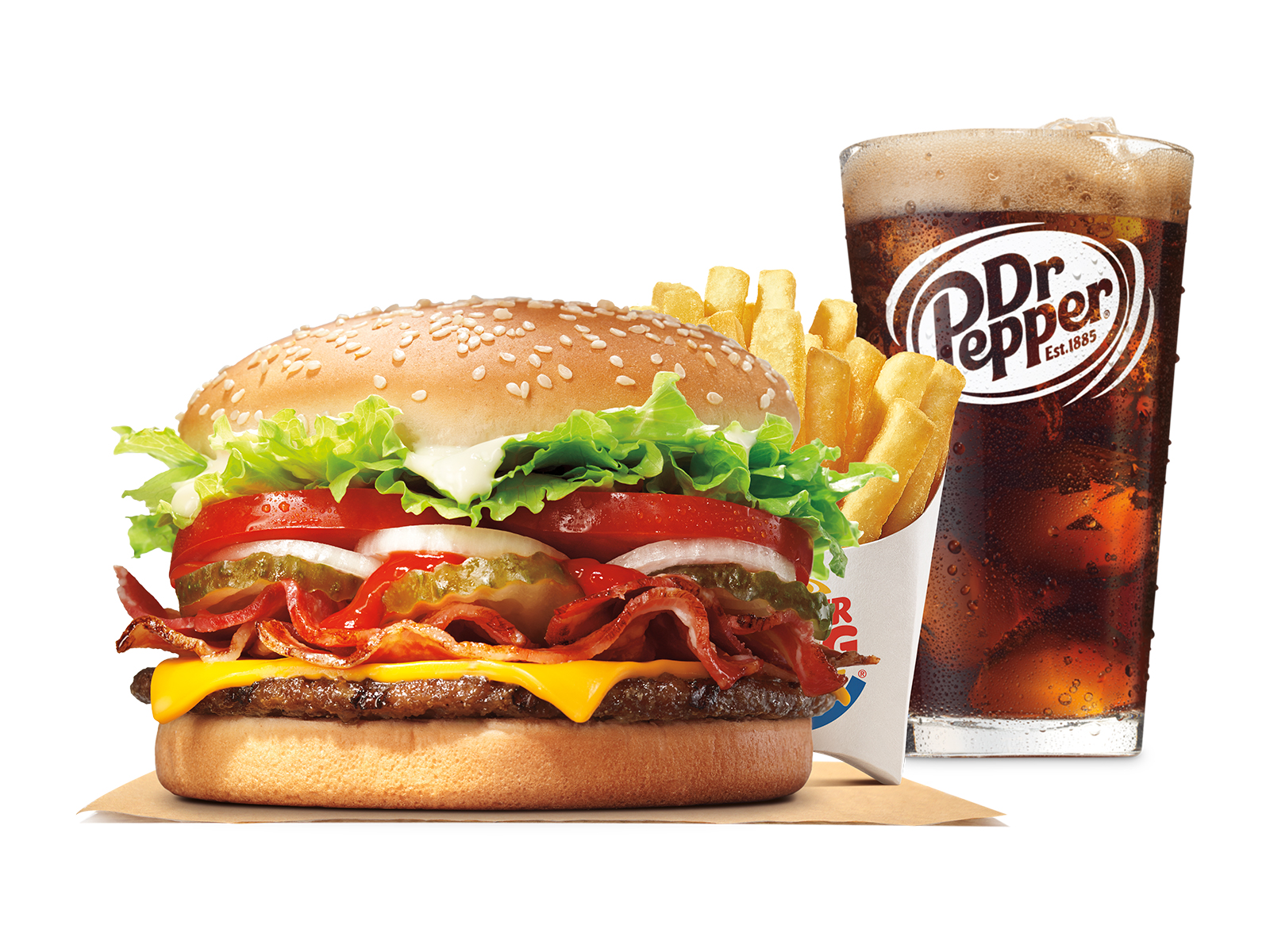 Order WHOPPER® with Bacon & Cheese Meal food online from Burger King store, Streamwood on bringmethat.com