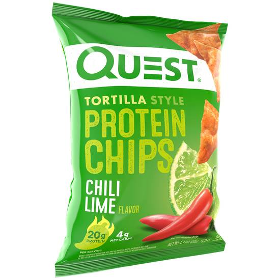 Order Quest Tortilla Style Protein Chips Chili Lime Single food online from Exxon Food Mart store, Port Huron on bringmethat.com