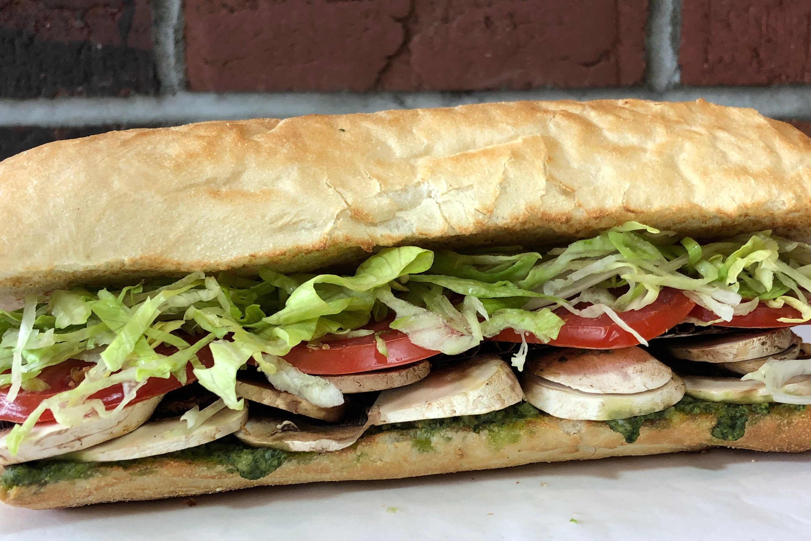 Order Large Spicy Pesto Melt Sub Sandwich food online from Stack Subs store, Lakewood on bringmethat.com