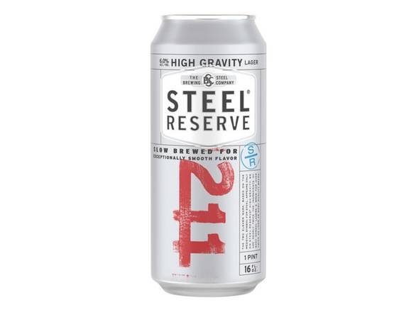 Order Steel Reserve 211 High Gravity Lager Beer - 4x 16oz Cans food online from Kirby Food & Liquor store, Champaign on bringmethat.com