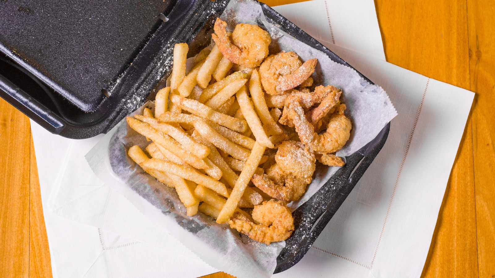 Order Large Shrimp (10 Pieces) Combo food online from Captain Jay Fish & Chicken store, Southfield on bringmethat.com