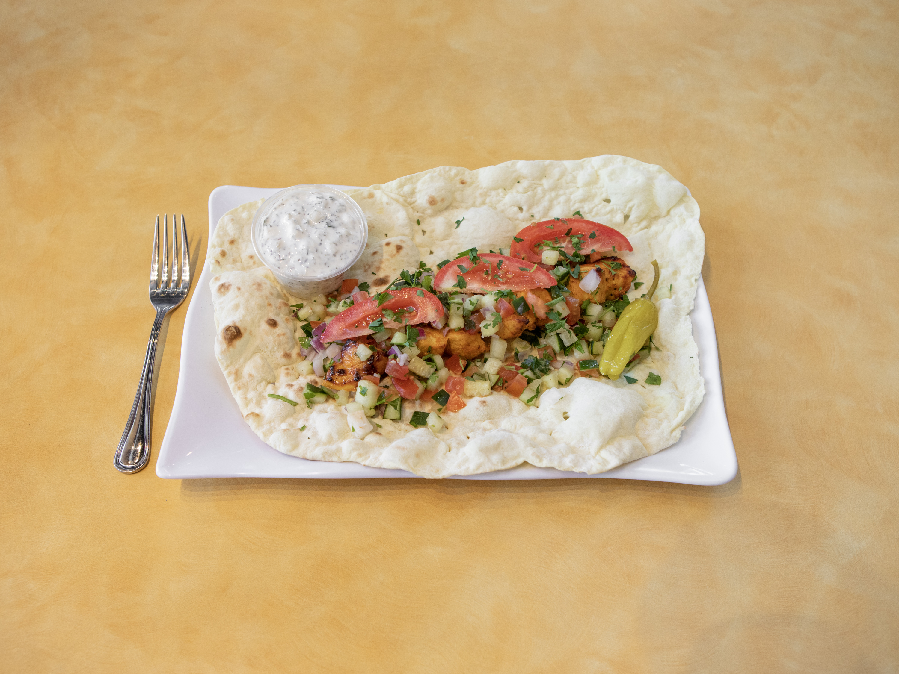 Order Open Gyro Sandwich food online from Chello Grill store, Albuquerque on bringmethat.com