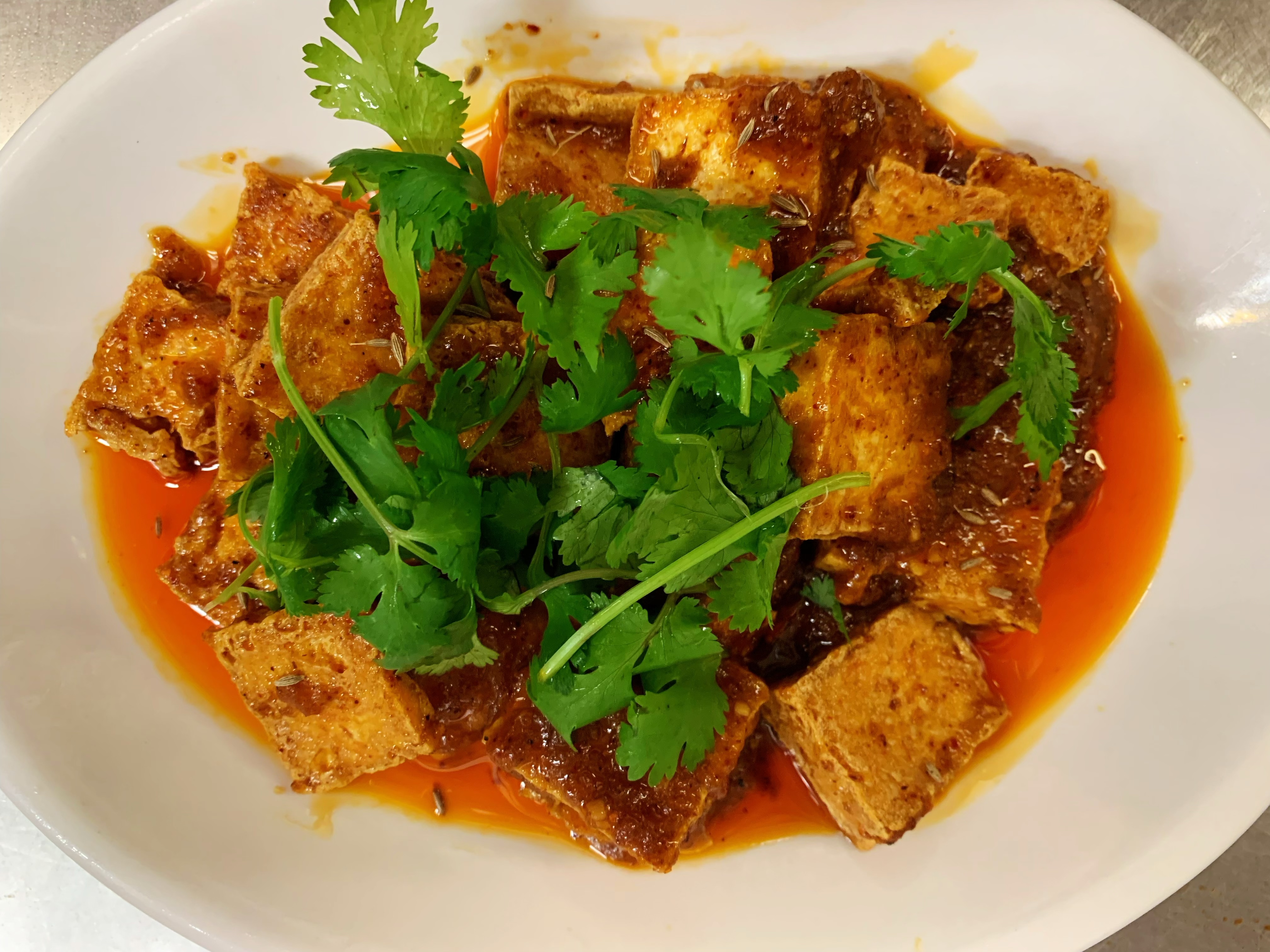 Order Spicy Cumin Fried Tofu 脆皮豆腐 food online from Dragon Inn store, Durham on bringmethat.com