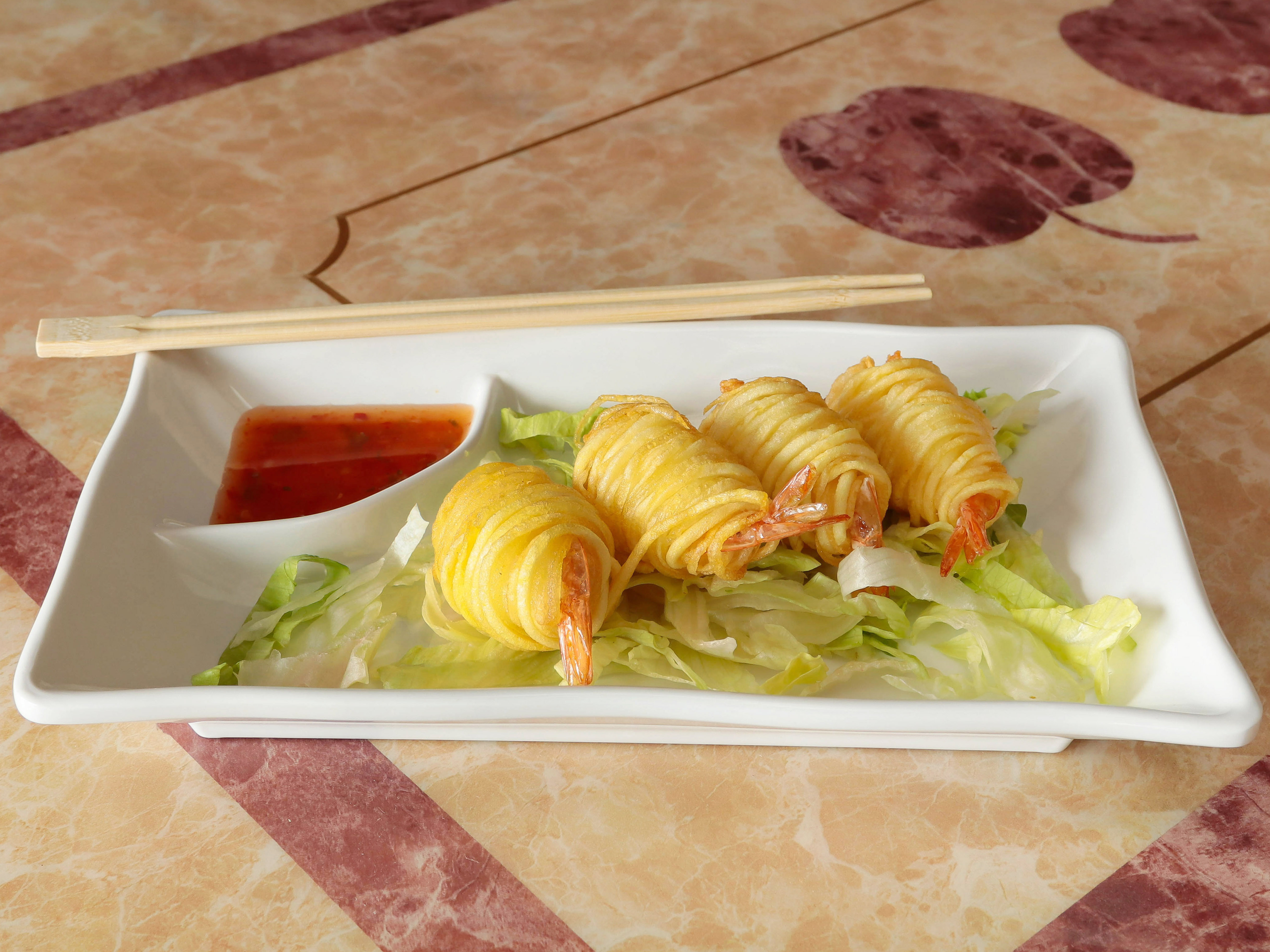 Order 36. Four Potato Shrimp food online from Teng Da Asian Fusion store, Jenkintown on bringmethat.com
