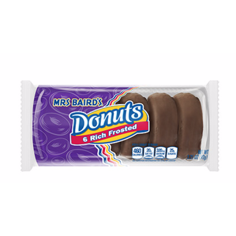 Order Mrs Baird's Rich Chocolate Frosted Donuts 6 Count food online from 7-Eleven store, Lavon on bringmethat.com