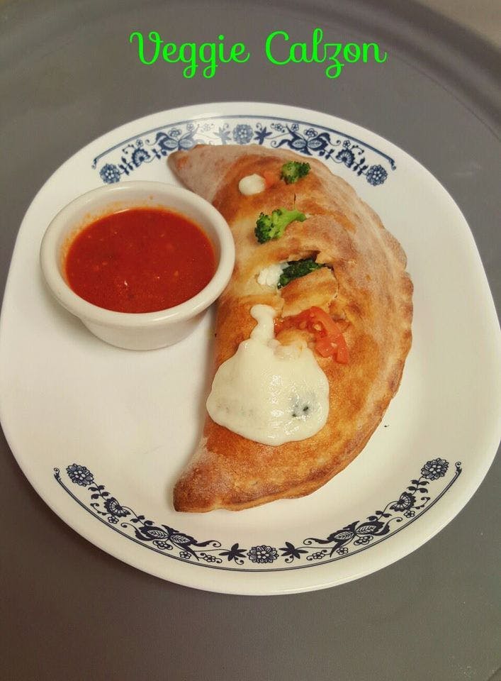 Order Vegetarian Calzone - Small food online from Little Vito Pizza store, Kernersville on bringmethat.com