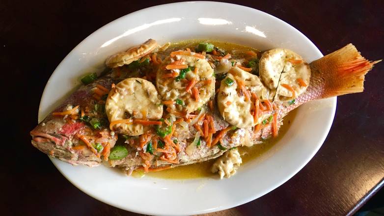 Order Steamed Whole Red Snapper food online from Yaso Jamaican Grill store, Indianapolis on bringmethat.com