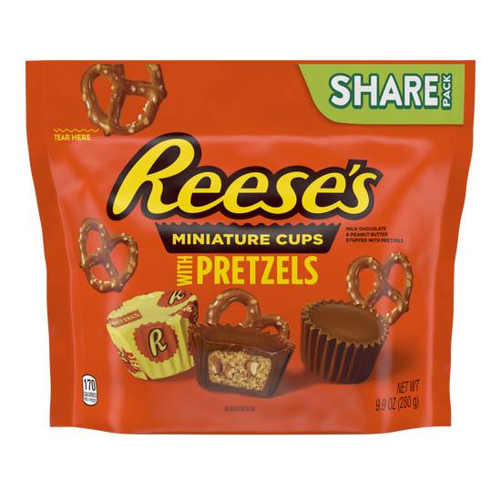 Order Reese's Miniatures Peanut Butter Cups with Pretzels (9.9 oz) food online from Rite Aid store, Eugene on bringmethat.com
