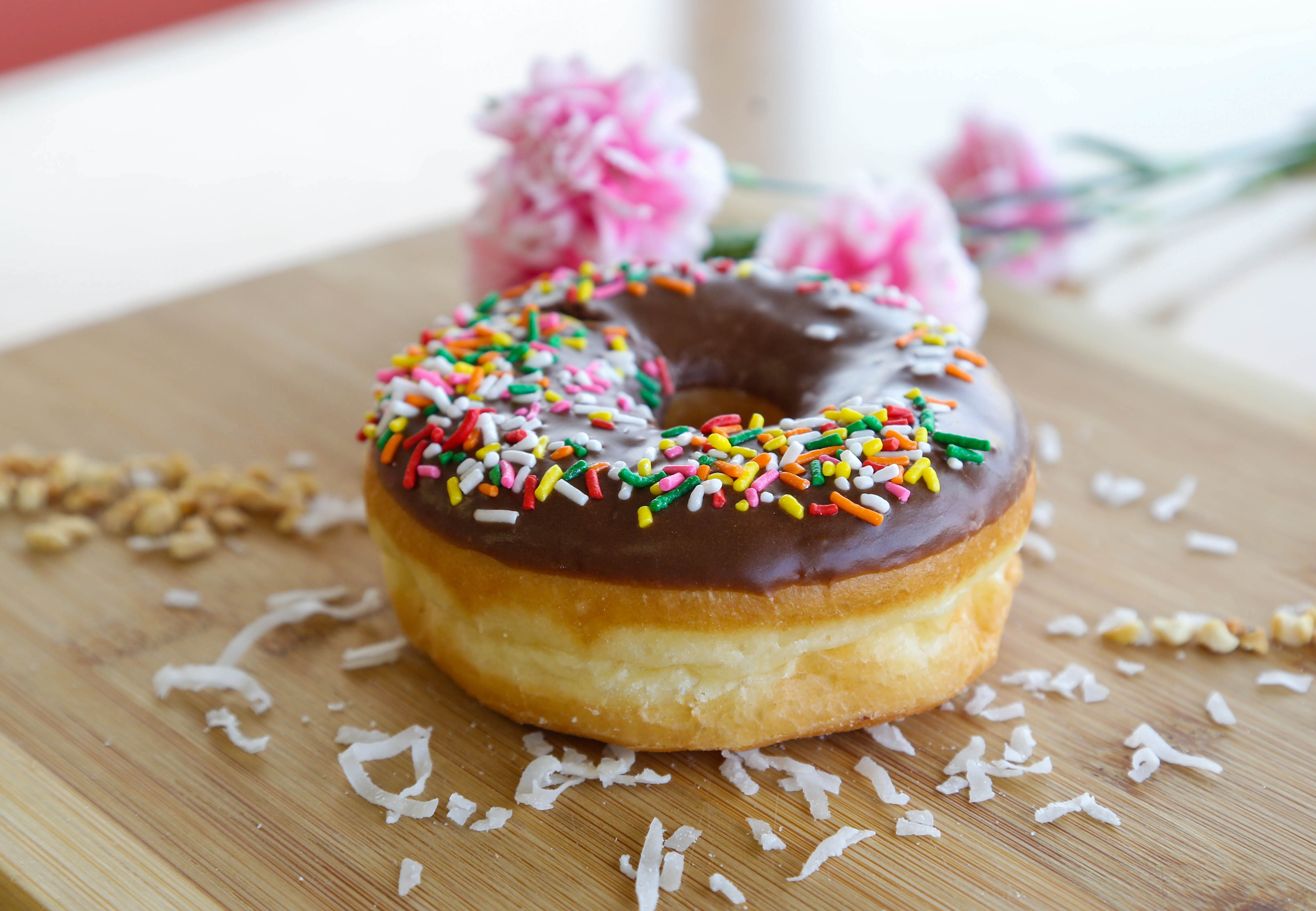 Order Chocolate Frosted Raised  food online from Hihi Donuts store, Phoenix on bringmethat.com