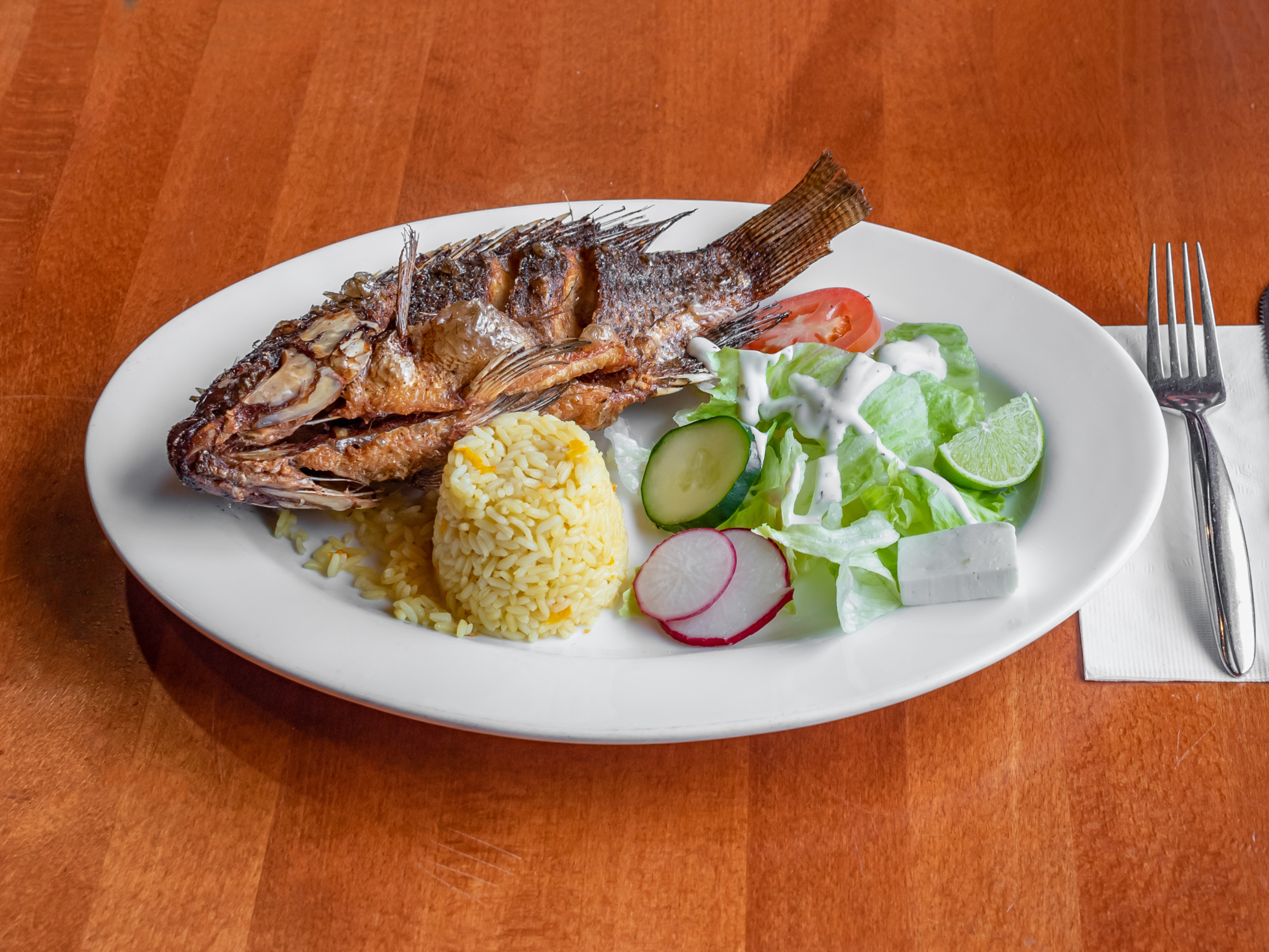 Order Pescado Frito food online from Two Amigos Restaurant store, Herndon on bringmethat.com