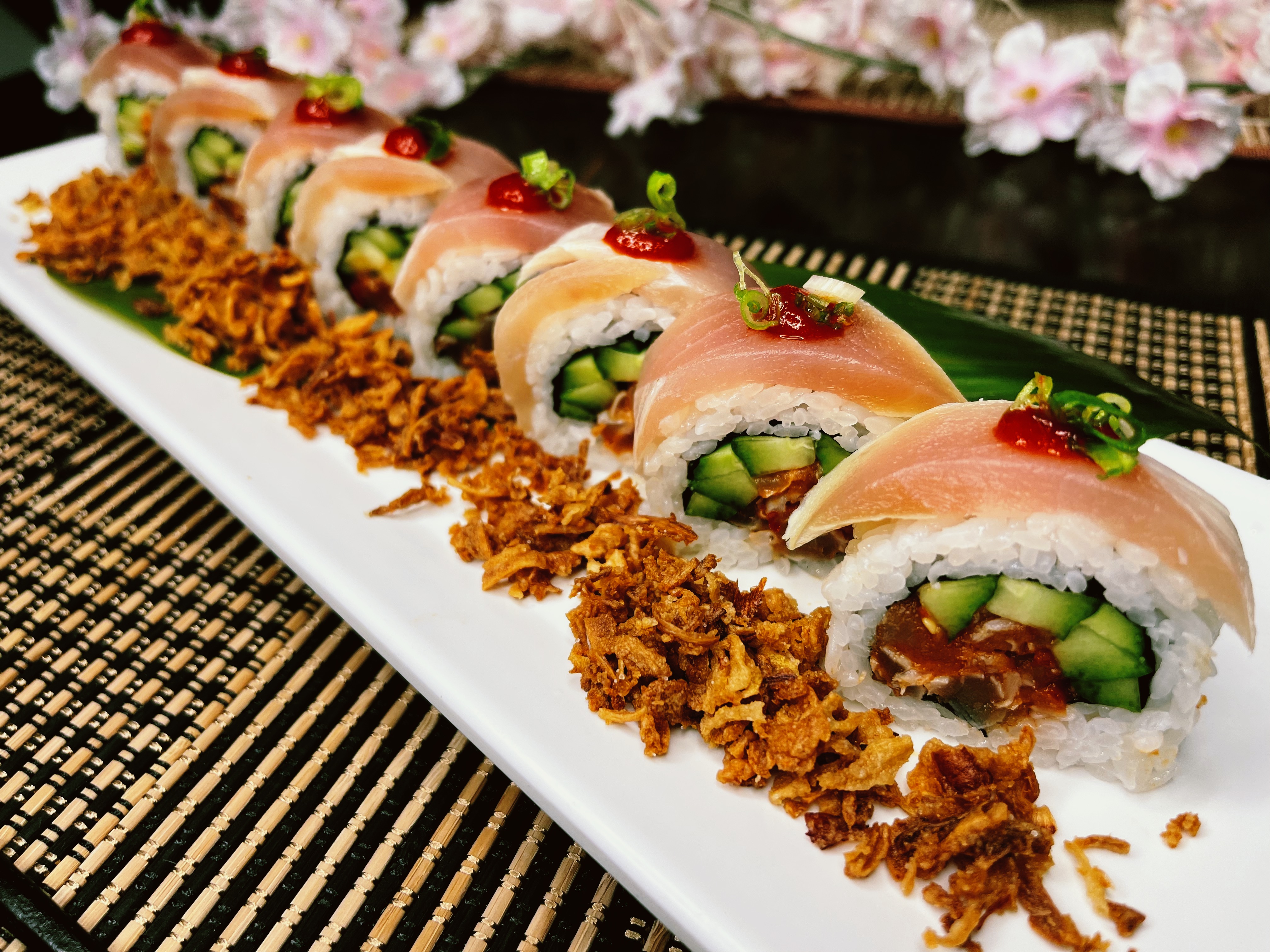 Order F2. Ultimate Albacore Roll food online from Sushien store, Carson on bringmethat.com