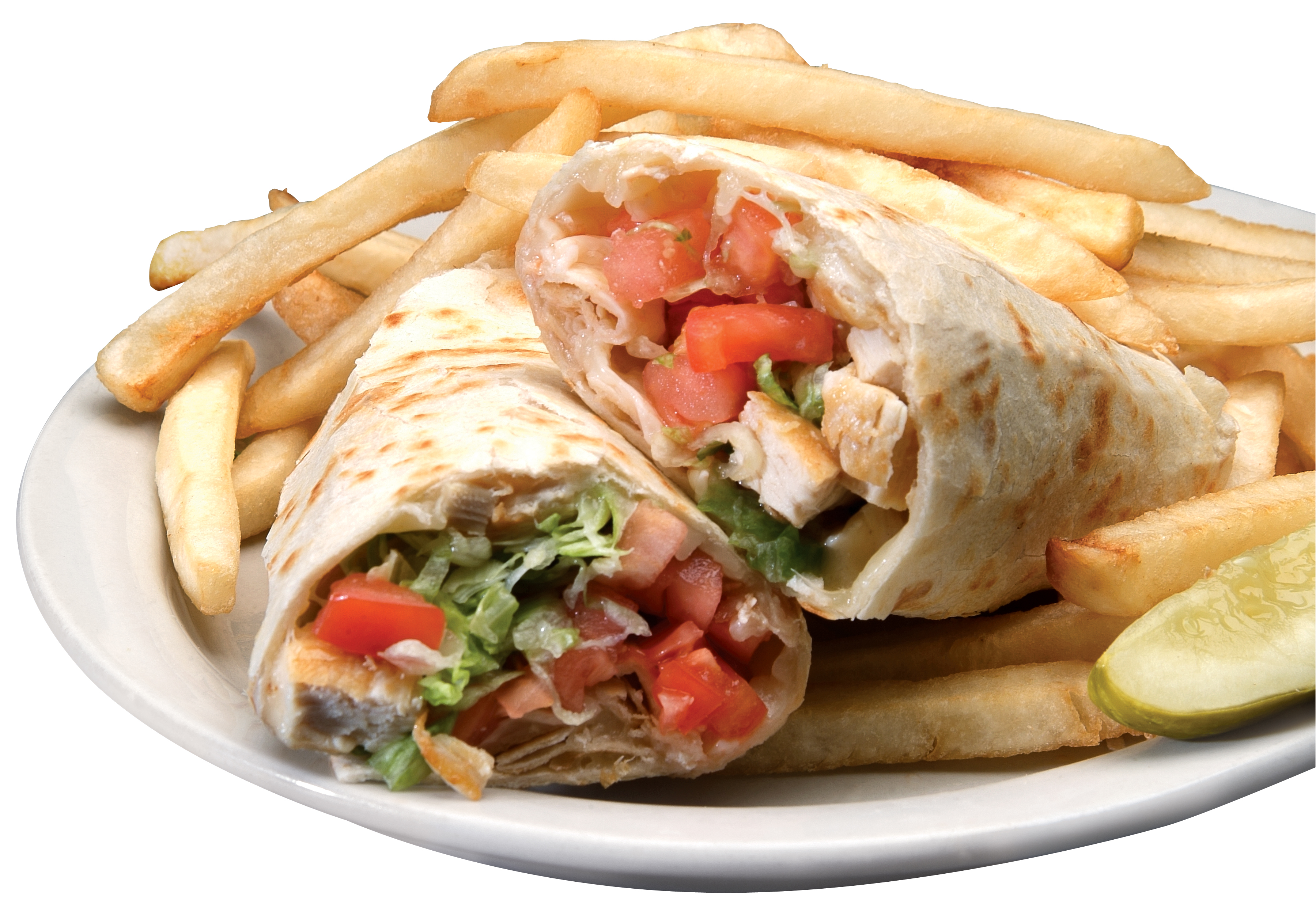 Order Chicken and Cheese Wrap food online from Ram Horn Restaurant store, Taylor on bringmethat.com