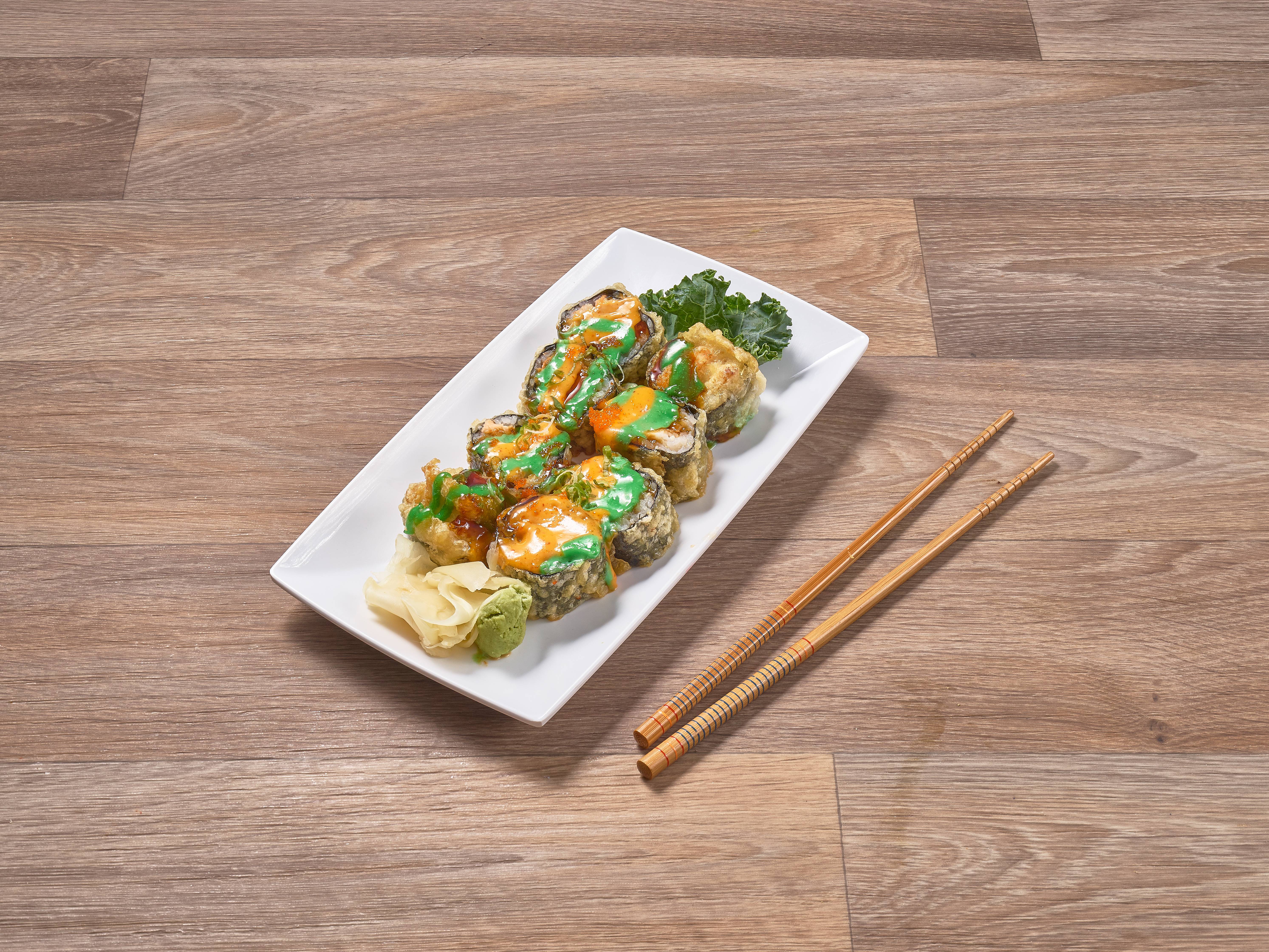 Order 9. Godzilla Roll food online from Taiko Sushi store, Springfield on bringmethat.com