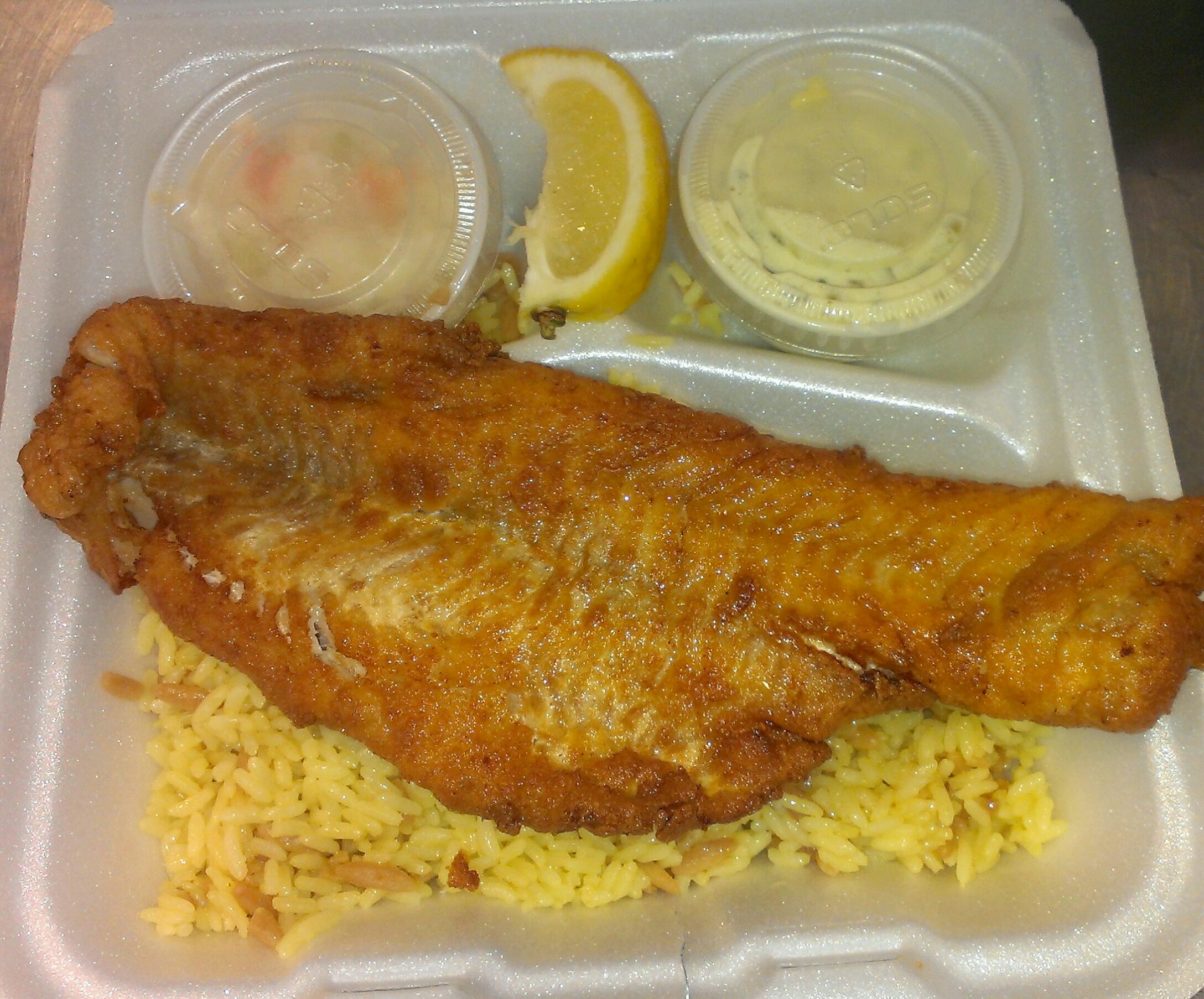 Order 10 oz. Fish and Chips Dinner food online from Broadway Pizza and Grill store, Norwood on bringmethat.com