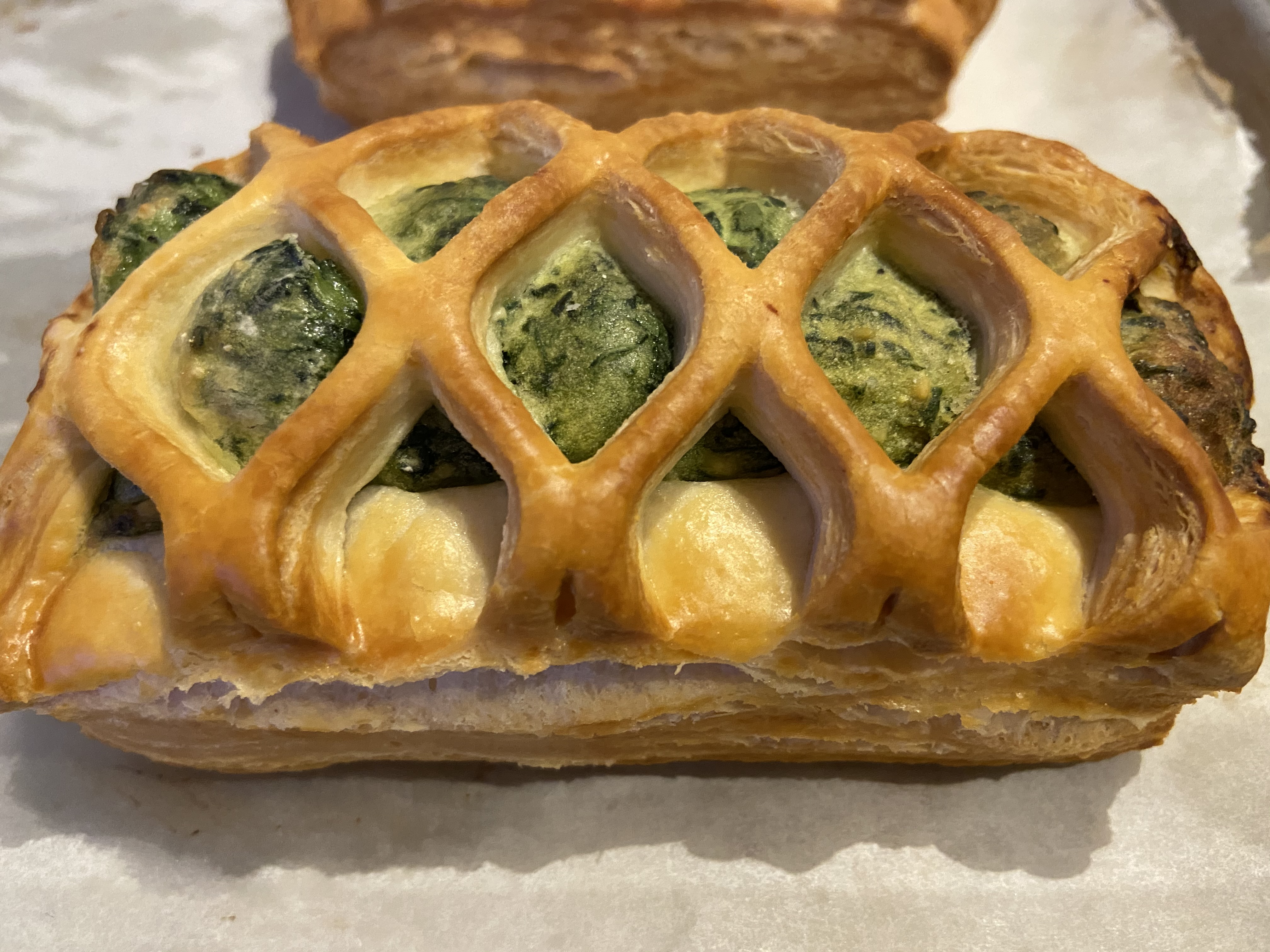 Order Spinach Feta Turnover food online from Cafe Belle Nyc store, New York on bringmethat.com