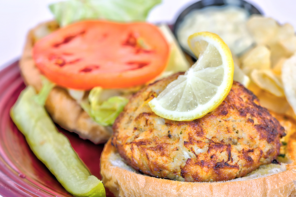 Order Crabcake Sandwich food online from Sierra Madre Saloon store, Camp Hill on bringmethat.com
