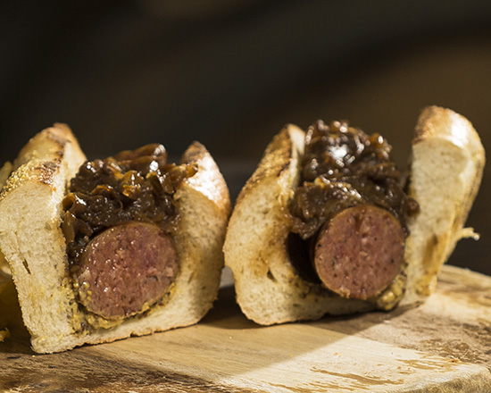 Order Sausage Sandwich food online from Rough Draft Brewing Company store, San Diego on bringmethat.com