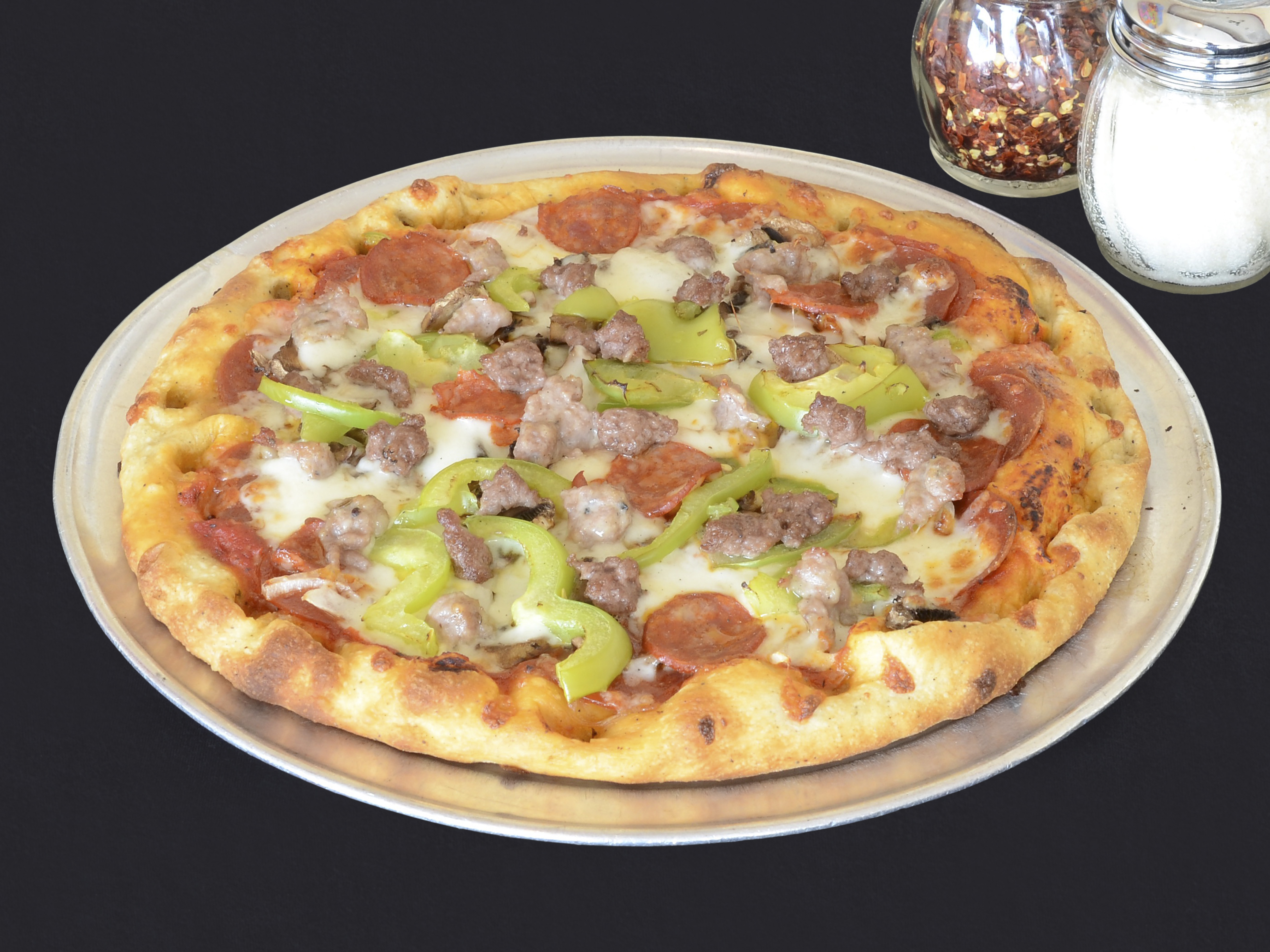 Order All Meat Pizza food online from Tony & Albas Pizza & Pasta store, San Jose on bringmethat.com