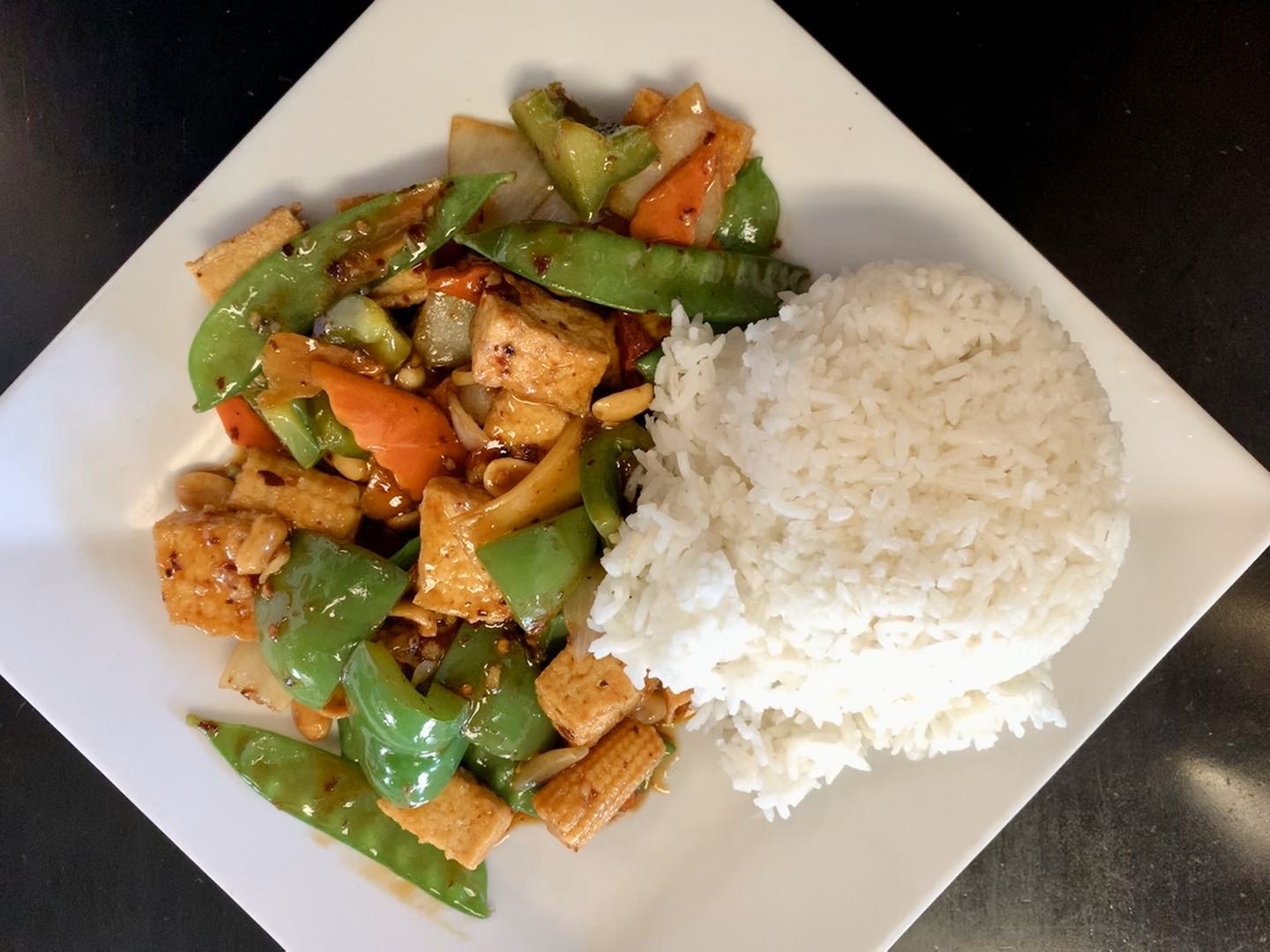 Order 24. Kung Pao Tofu Platter food online from Pho Asian Noodle House & Grill store, Columbus on bringmethat.com