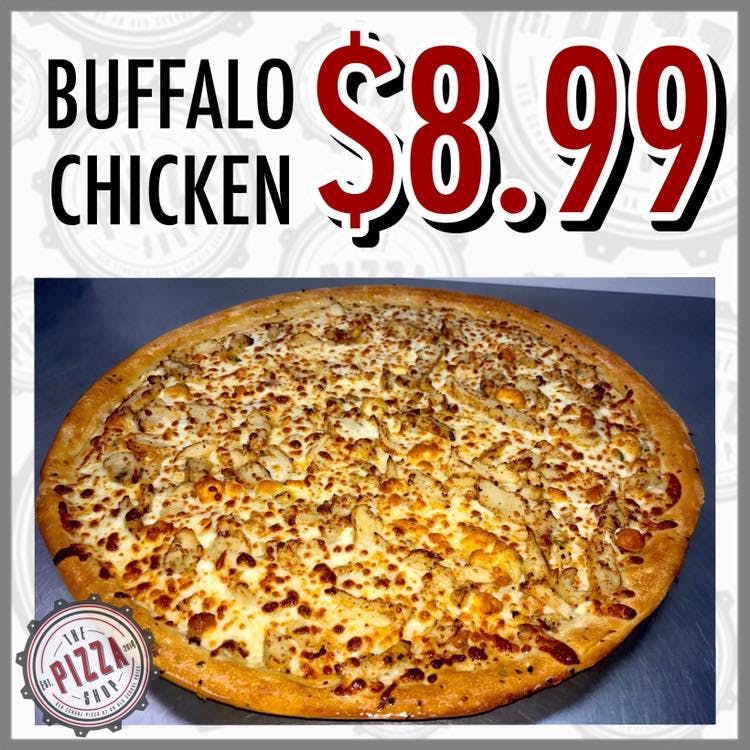 Order Buffalo Chicken Pizza - Small 10'' food online from The Pizza Shop store, Tuttle on bringmethat.com