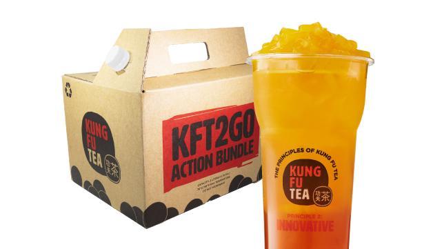 Order KFT2GO Mango Green Tea food online from Kung Fu Tea store, Leavenworth on bringmethat.com