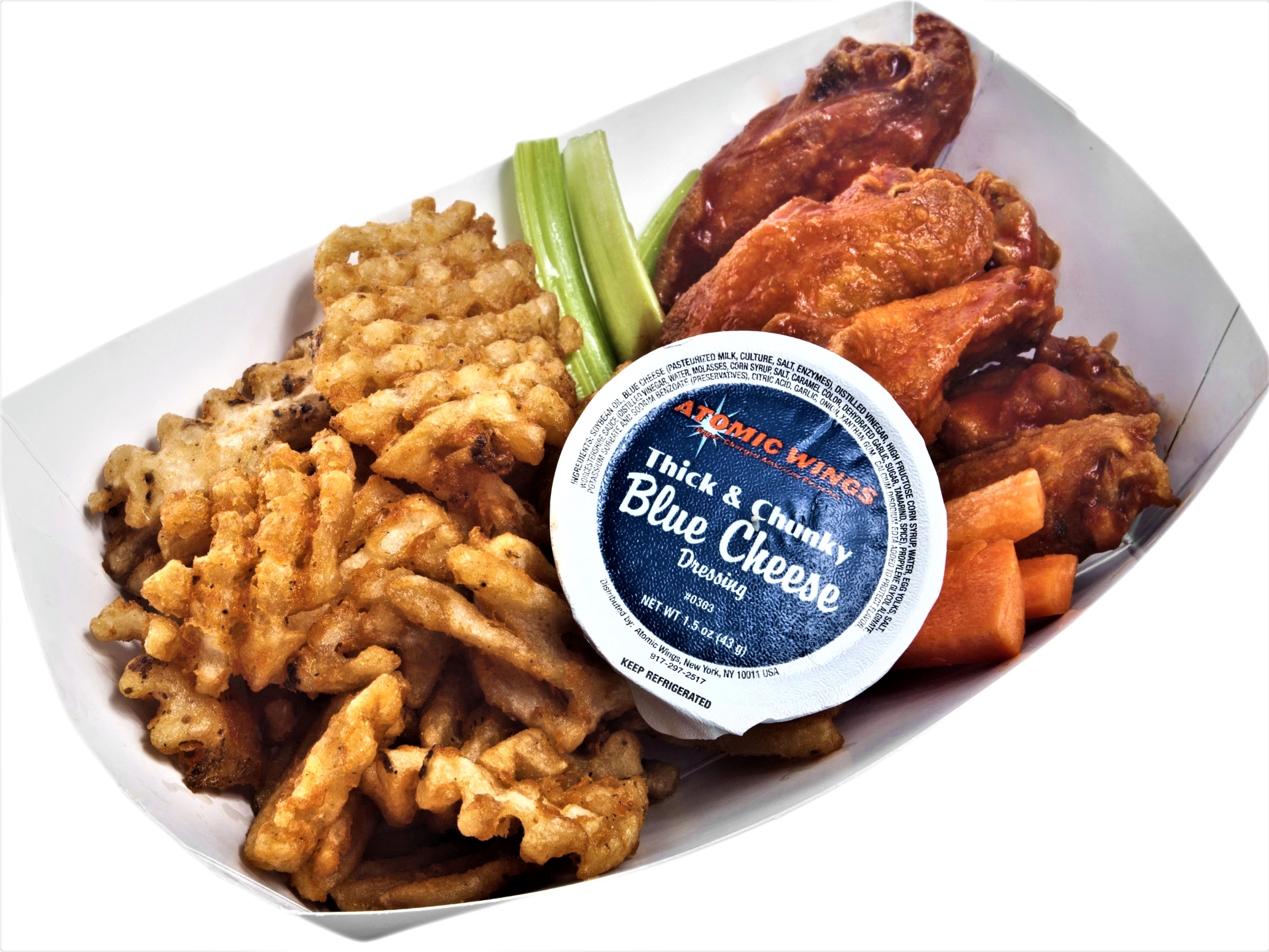 Order #1 Buffalo Wings Combo Meal food online from Atomic wings store, New York on bringmethat.com