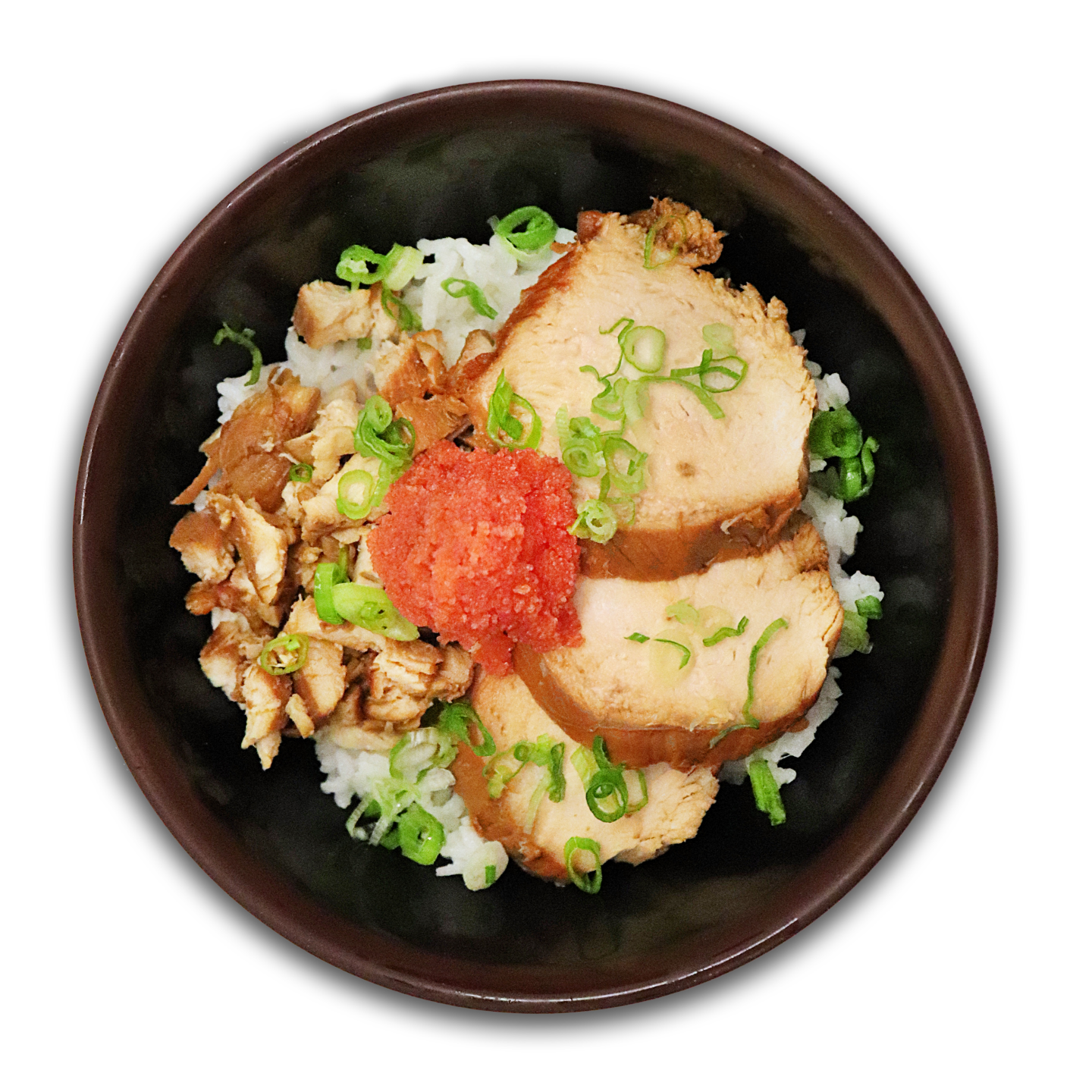 Order Mentai Chicken Chashu Bowl food online from Tsurumaru Udon Honpo store, Los Angeles on bringmethat.com