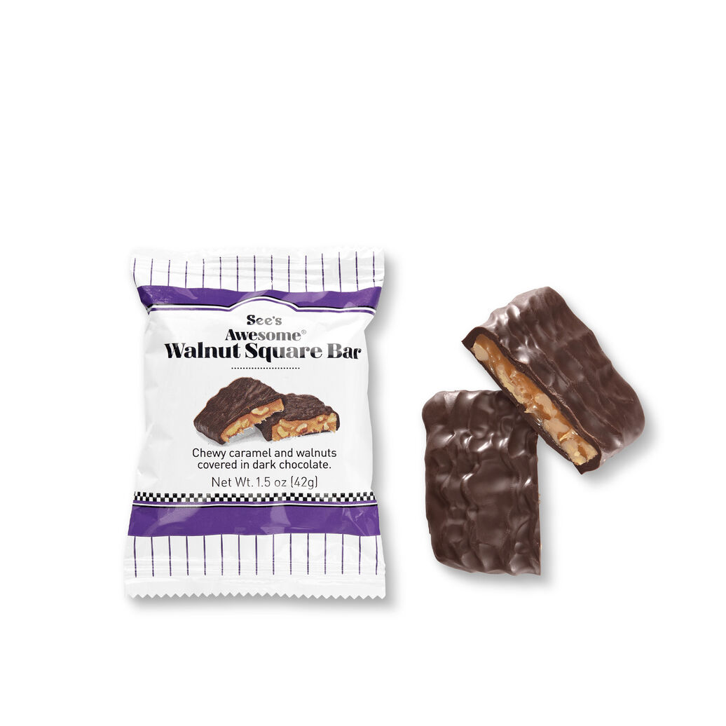 Order 12 oz. See's Awesome Walnut Square Bars food online from See Candies store, Glendale on bringmethat.com