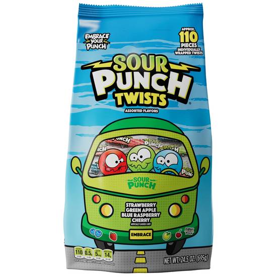 Order SOUR PUNCH Twists, 3" Individually Wrapped Assorted Chewy Candy, 110ct food online from Cvs store, UPLAND on bringmethat.com