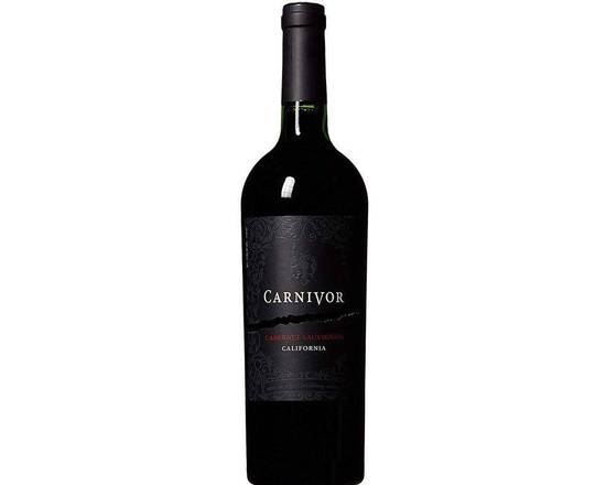 Order Carnivor Cabernet Sauvignon, 750mL red wine (13.8% ABV) food online from Divine Wine and Spirits store, San Diego on bringmethat.com