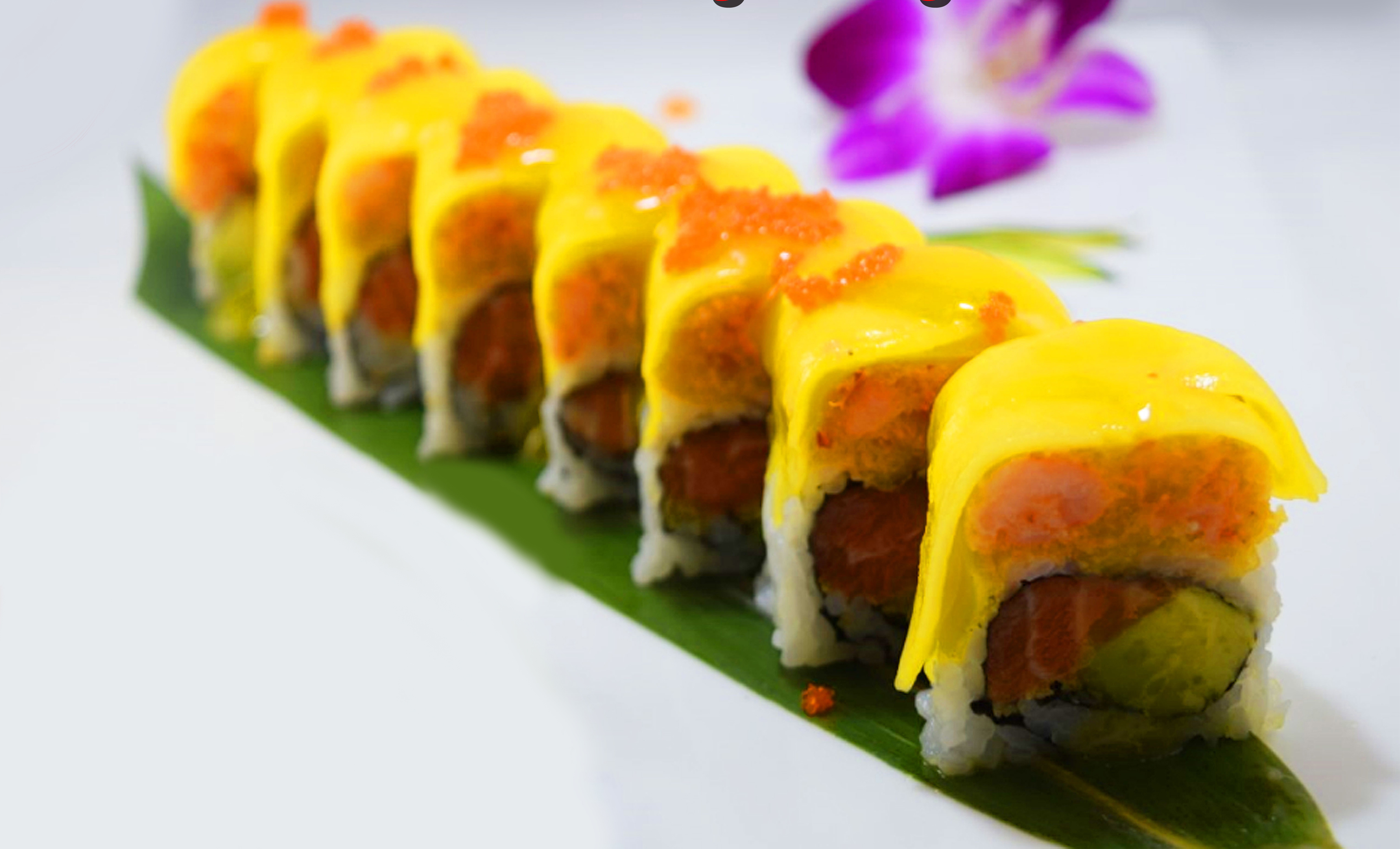Order Mango Tango Roll food online from Izumi Japanese Restaurant store, Youngstown on bringmethat.com