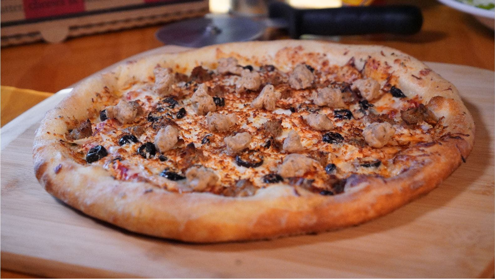 Order Gourmet House Pizza - Small 9'' food online from Greek's Pizzeria store, Portland on bringmethat.com