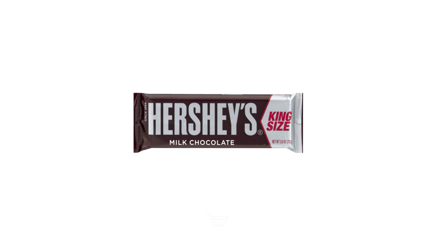 Order Hershey's Chocolate Bar Milk Chocolate - King Size 2.6 oz food online from Country Cousins Liquor & Jr Market store, Sylmar on bringmethat.com