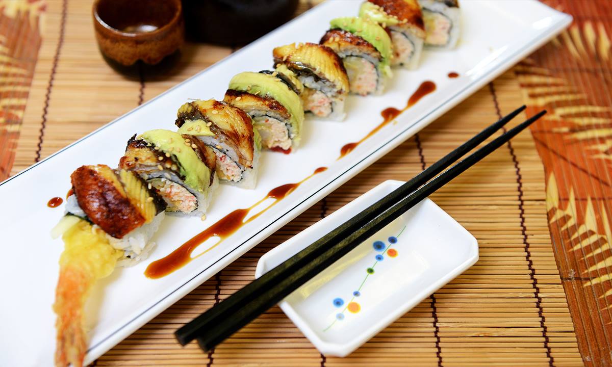 Order T8. Aloha Roll food online from Nomura Sushi store, Los Angeles on bringmethat.com